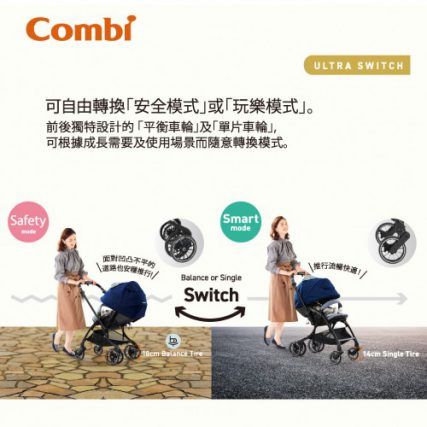 Combi Sugocal Switch Plus Auto 4Cas 嬰兒車 [四輪自動轉向]