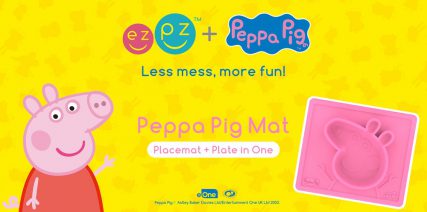 美國 Ezpz 限量版 Peppa Pig 造型檯墊+分隔碟