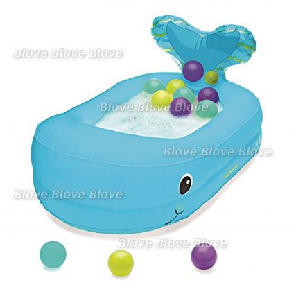 美國 Infantino 吹氣浴盤連波波 - 小鯨魚