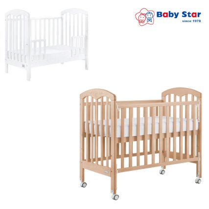 Baby Star Cozzi+ 嬰兒木床 [可變小童床] 附有4"床褥